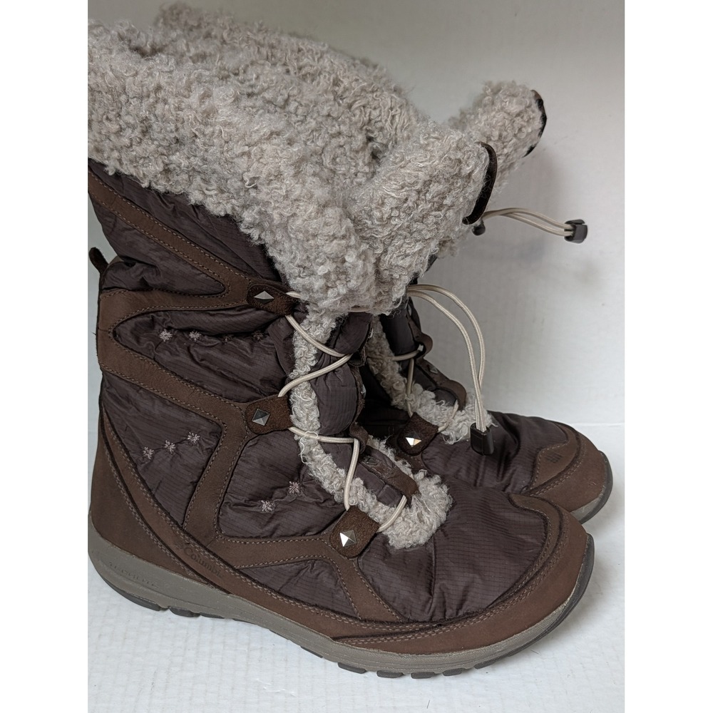 Columbia Easy Dazz It Winter Boots Women's 9 Brown Cordovan Fur Lined